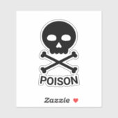 Skull and Bones With Text シール (シート)