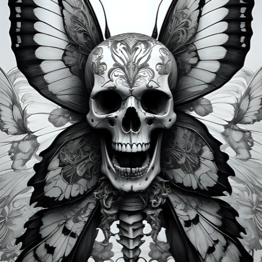 Skull and Butterflies Decoupage Paper  薄葉紙