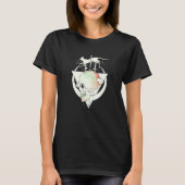 Skull And Cat With Moon Phases Tシャツ (正面)