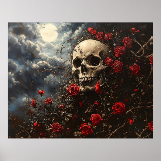 Skull and Crimson Roses ポスター (正面)