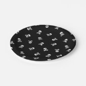 Skull and Crossbones Halloween Party ペーパープレート (アングル)