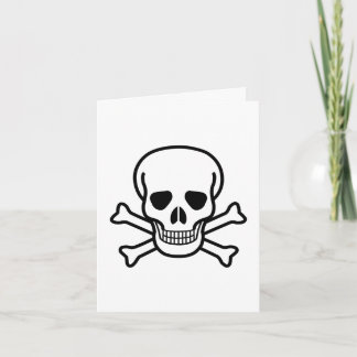 Skull and Crossbones Vintage Gothic Pirate Design カード