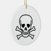 Skull and Crossbones Vintage Gothic Pirate Design セラミックオーナメント (右)