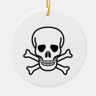 Skull and Crossbones Vintage Gothic Pirate Design セラミックオーナメント