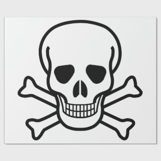 Skull and Crossbones Vintage Gothic Pirate Design ラッピングペーパー