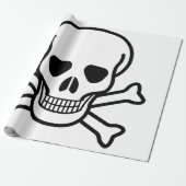 Skull and Crossbones Vintage Gothic Pirate Design ラッピングペーパー (アンロールド)