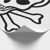 Skull and Crossbones Vintage Gothic Pirate Design ラッピングペーパー (角)