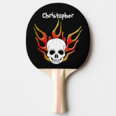 Skull And Flames Design 卓球ラケット (正面)