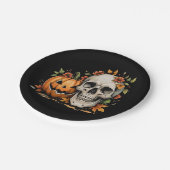  Skull and Pumpkin Art ペーパープレート (アングル)