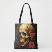 Skull and roses トートバッグ (正面)