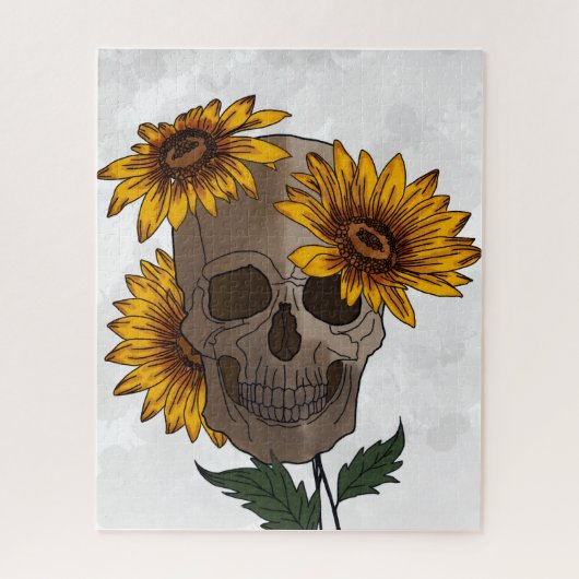 Skull and Sunflowers Puzzle  ジグソーパズル (縦)