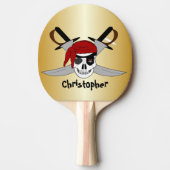 Skull And Swords Design 卓球ラケット (正面)