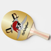 Skull And Swords Design 卓球ラケット (横)