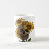 skull anf sunflowers Mug コーヒーマグカップ (中央)