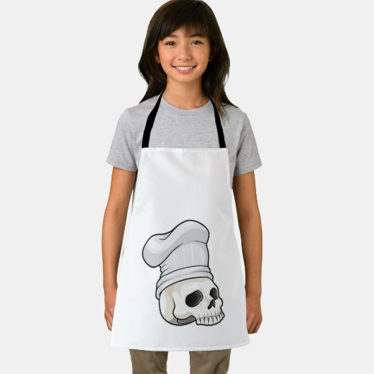 Skull as Cook with Chef hat エプロン (インサイチュ)