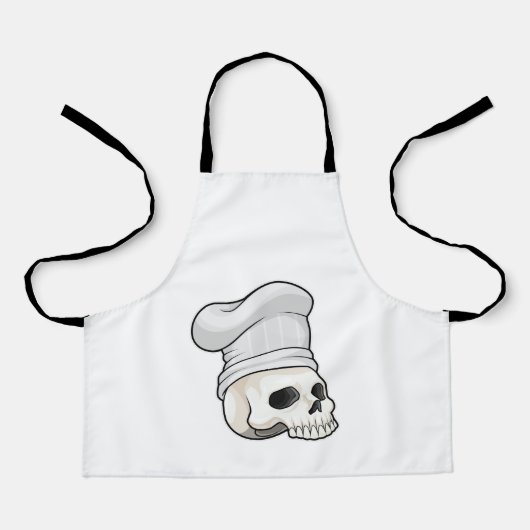Skull as Cook with Chef hat エプロン (正面)
