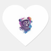 Skull Astronaut Explorer ハートシール (正面)