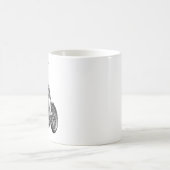 "Skull-Biker" auf heisser Maschine コーヒーマグカップ (中央)