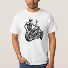 "Skull-Biker" auf heisser Maschine Tシャツ