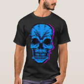 Skull Blue Skeleton Bones Party Perfect  Idea Tシャツ (正面)