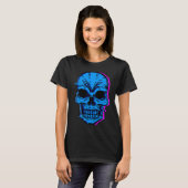 Skull Blue Skeleton Bones Party Perfect  Idea Tシャツ (正面フル)