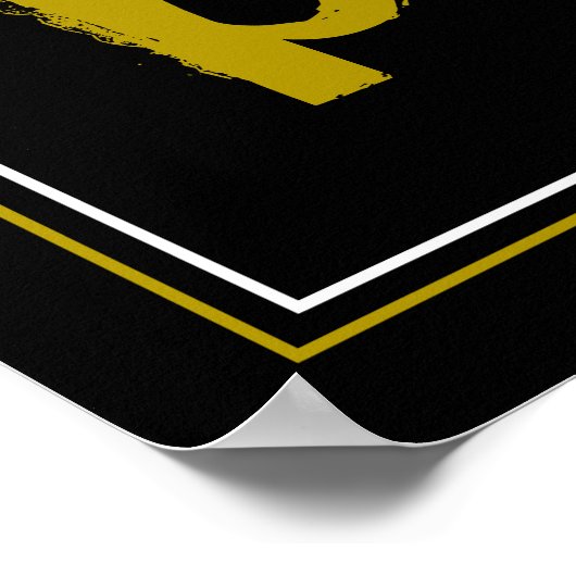 Skull & Bones, Gold Halloween Welcome Sign ポスター (角)