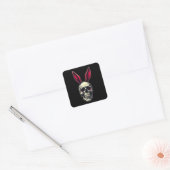Skull Bunny – Dark Easter Art - Autocolante スクエアシール (封筒)