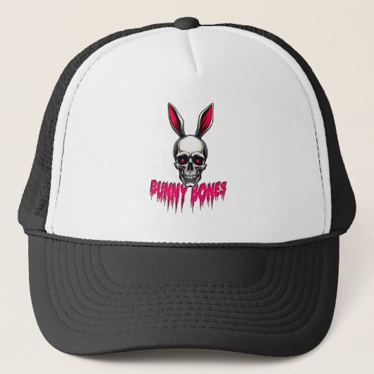 Skull Bunny – Dark Easter Art - boné キャップ (正面)