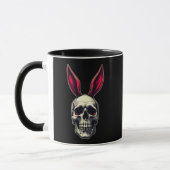 Skull Bunny – Dark Easter Art - caneca マグカップ (左)