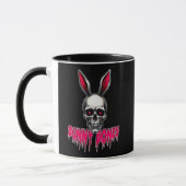 Skull Bunny – Dark Easter Art - caneca マグカップ (左)