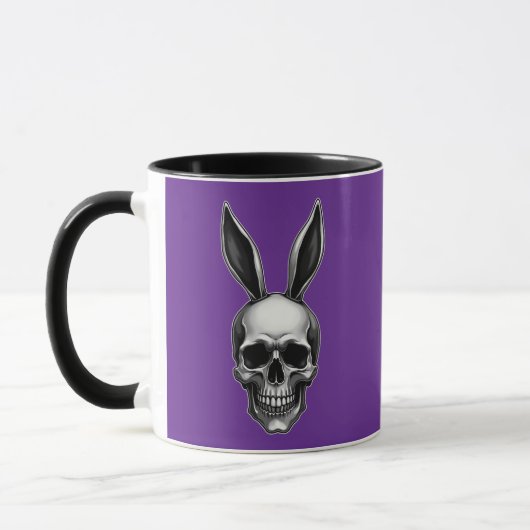 Skull Bunny – Dark Gothic Easter - caneca マグカップ (左)