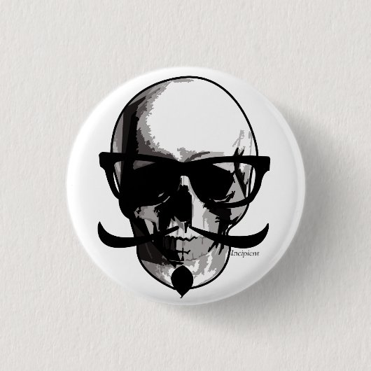 Skull Button 缶バッジ (正面)