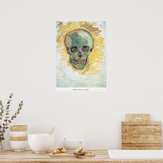 Skull by Vincent van Gogh ポスター (キッチン)