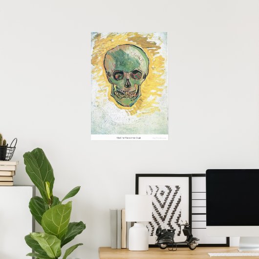 Skull  by Vincent van Gogh ポスター (ホームオフィス)
