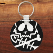 Skull Cat with Crossed Bones キーホルダー (裏面)