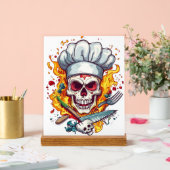 Skull Chef Kitchen Master アクリルサイン (ウェディング)
