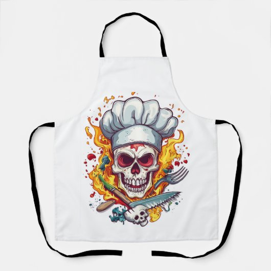 Skull Chef Kitchen Master エプロン (正面)