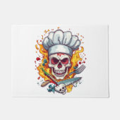 Skull Chef Kitchen Master ドアマット (正面)