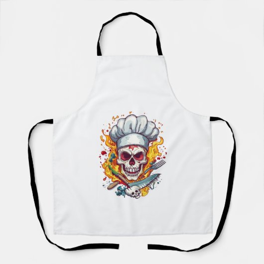 Skull Chef Madness � Funny Cooking Skeleton エプロン (正面)