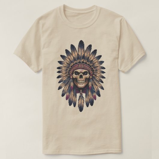 Skull Chief Native American Tシャツ (デザイン正面)