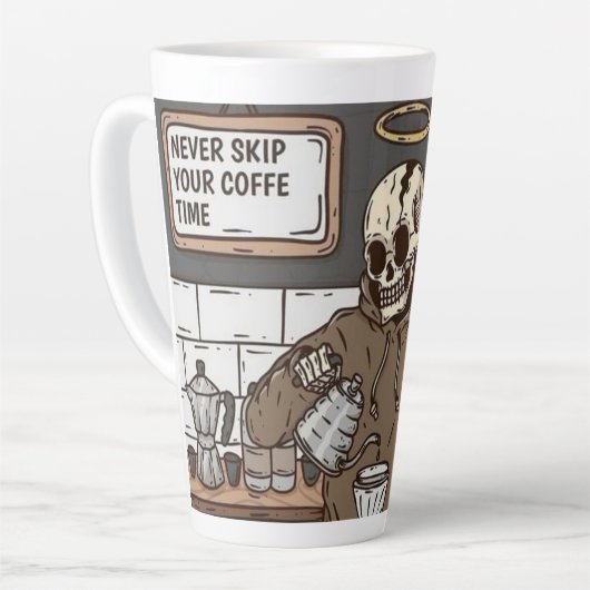 Skull Coffee Time Cup カフェラテマグ (左アングル)