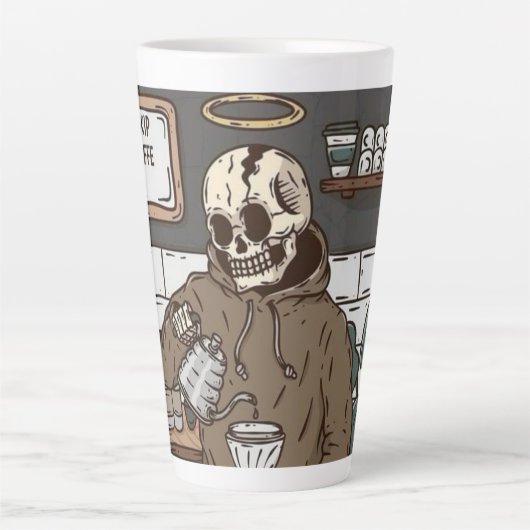 Skull Coffee Time Cup カフェラテマグ (正面)