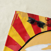 Skull Collage Street Art Illustration ビーチタオル (インサイチュ)