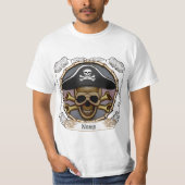 Skull Crossbones Pirate Tシャツ (正面)