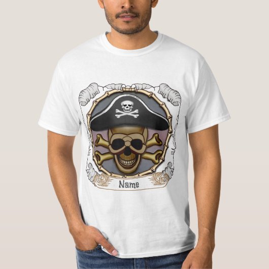 Skull Crossbones Pirate Tシャツ (正面)