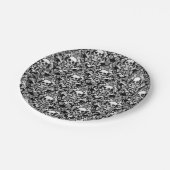 Skull Damask Dinner Plate ペーパープレート (アングル)