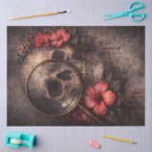 Skull Decoupage Paper | Gothic Floral 薄葉紙 (クラフト)