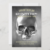 Skull design. Black and white 招待状 (正面)