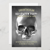 Skull design. Black and white 招待状 (正面/裏面)