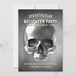 Skull design. Black and white 招待状